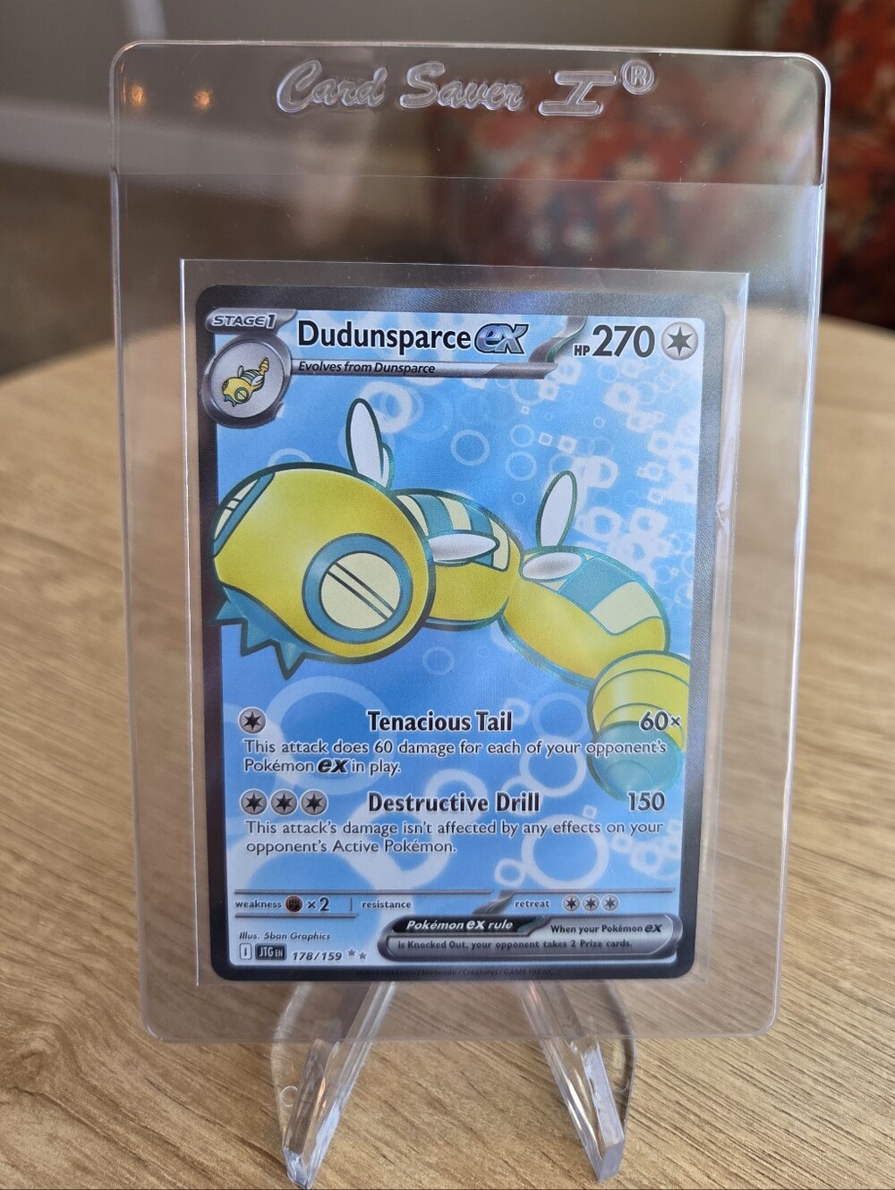 Pokemon Full Art Dudunspare ex Holographic Pokémon Trading Card-Journey Together